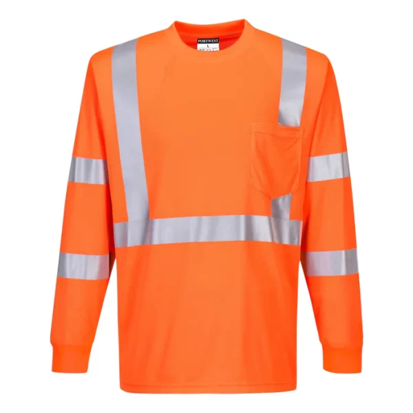 Hi Viz Pocket Long Sleeve Shirt - Image 2