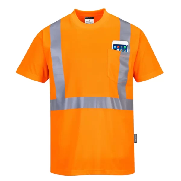 Hi Viz Pocket T-Shirt - Image 2